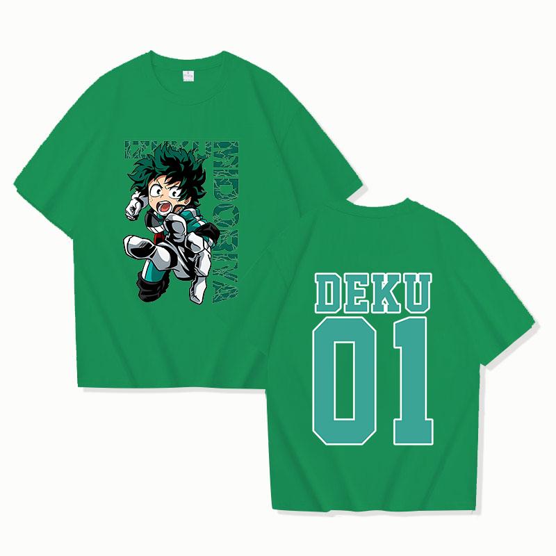 

Горячее Аниме Деку Принт Женские Мужские Летние Футболки с Коротким Рукавом Круглый Вырез Повседневная Мода Y2k Унисекс Топы 4XL