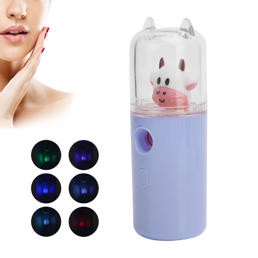 Portable   Facial   Moisturizing Handy Cool Mist Sprayer with Color Light Function