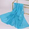 Luxury Chiffon Silk Scarf Spring Summer Scarf Women Head Scarf Beach Shawls Bandana Headband Muslim Hijabs Black Scarf/Scarves