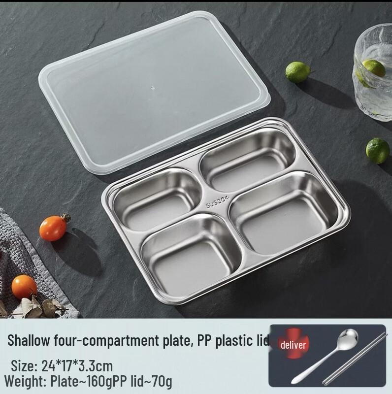 304 Stainless Steel Kids Divided Plate