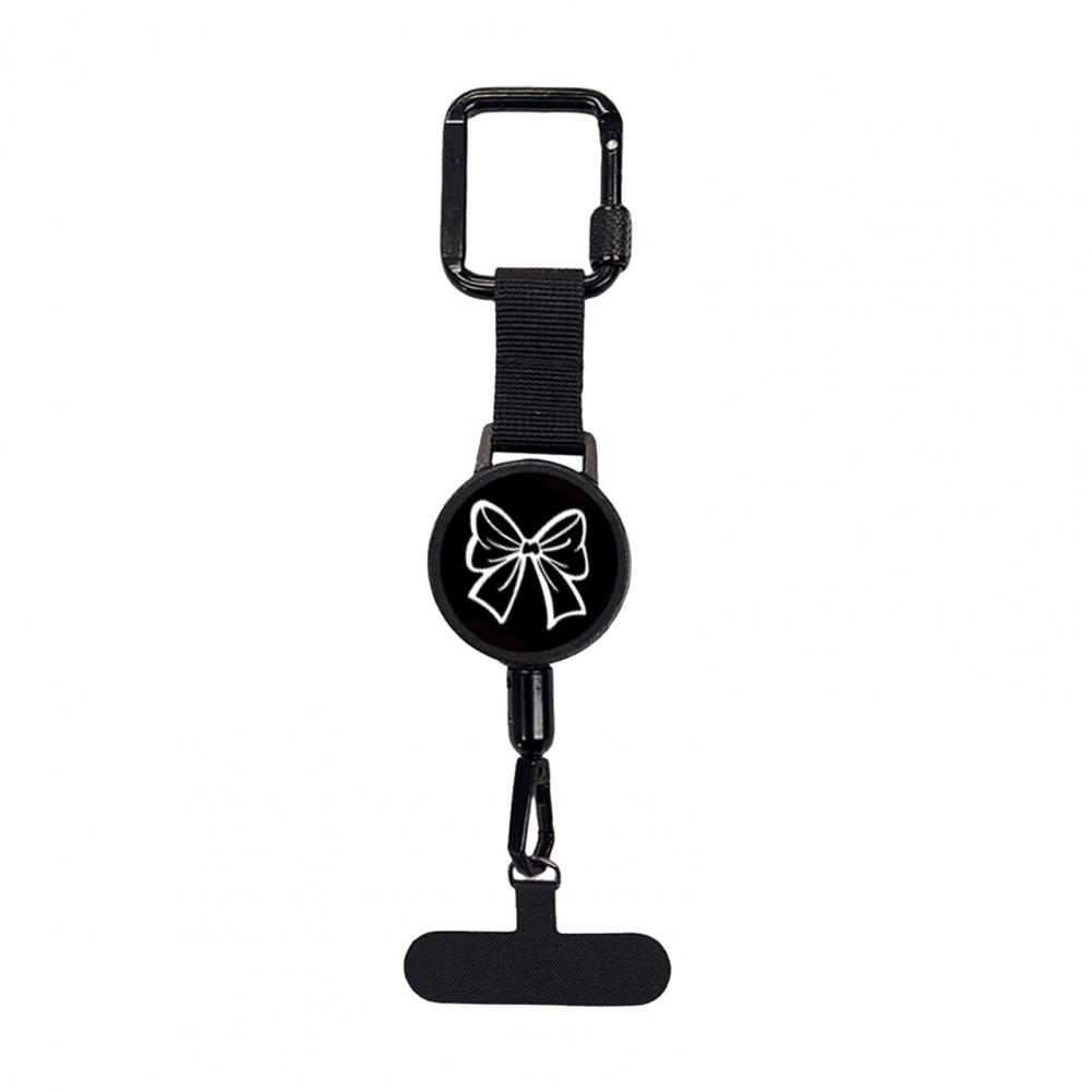 Stainless Steel Phone Holder Mobile Phone Retractable Holder with 60cm Cord Heavy Duty Keychain with Magnetic Closure Carabiner