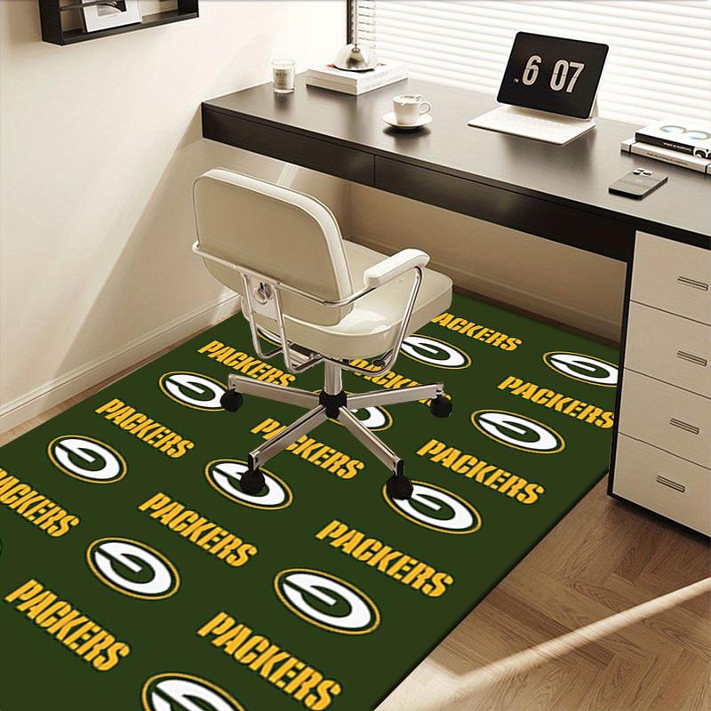 Office Carpet Green Bay Packers Logo Patterned, Sofa Rug, Chair Mat Protection