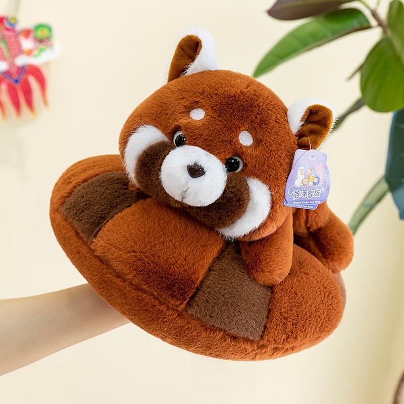 Creative New Donut Raccoon Plush Toy for Children Gift Room Decoration Ornament Red Panda Doll