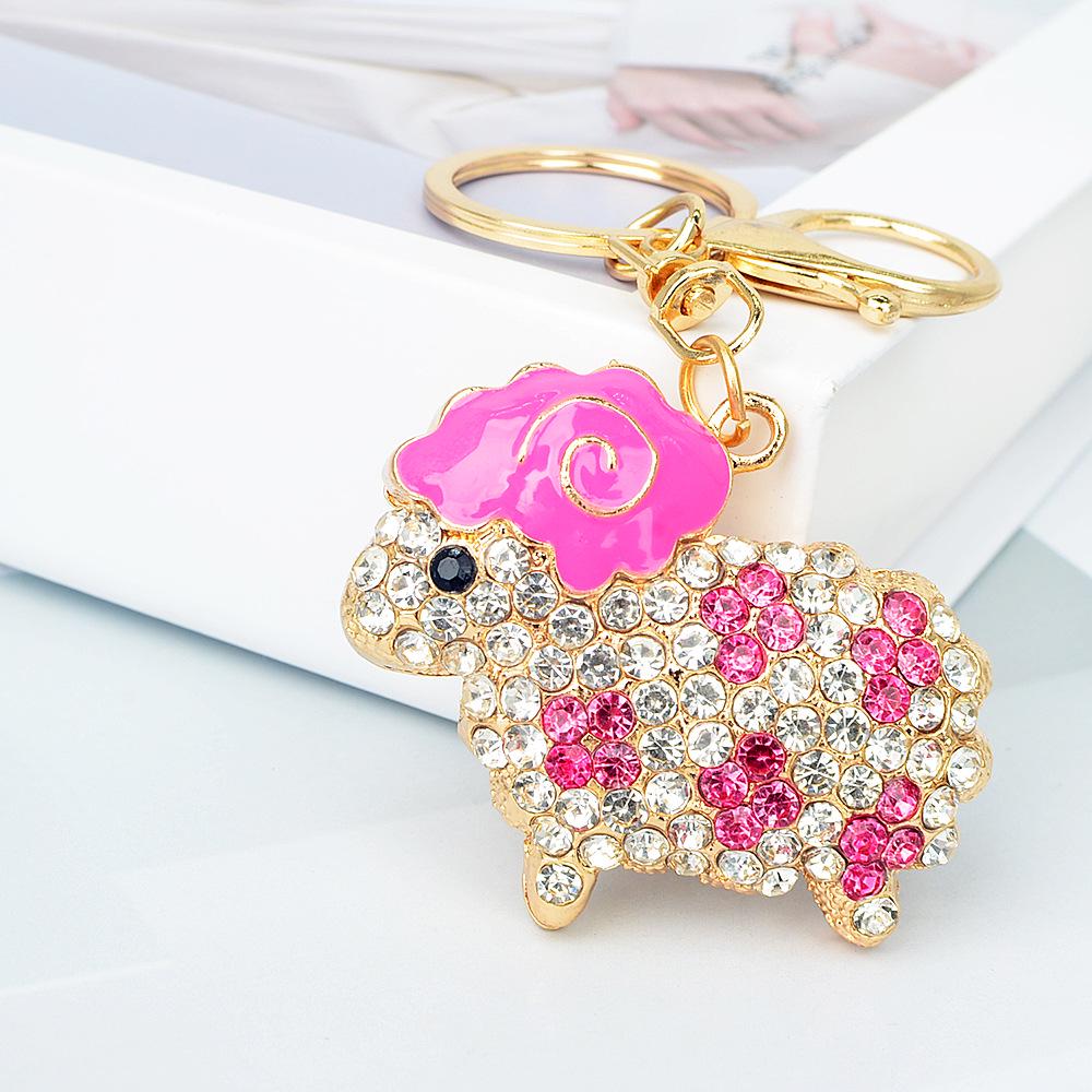 2027 Year of the Sheep: Cute Korean Style Cartoon Sheep Metal Keychain and Bag Charm
