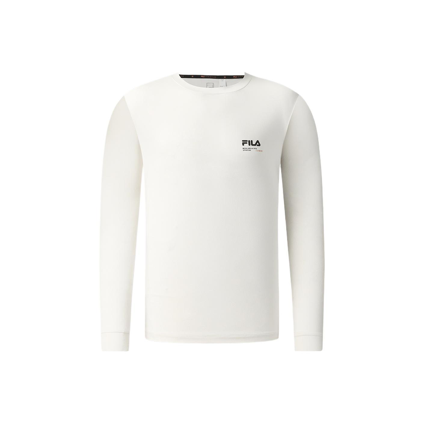 

FILA Fitness Crew Neck Solid Long Sleeve T-Shirt Men tops A11M541214FLK XXL