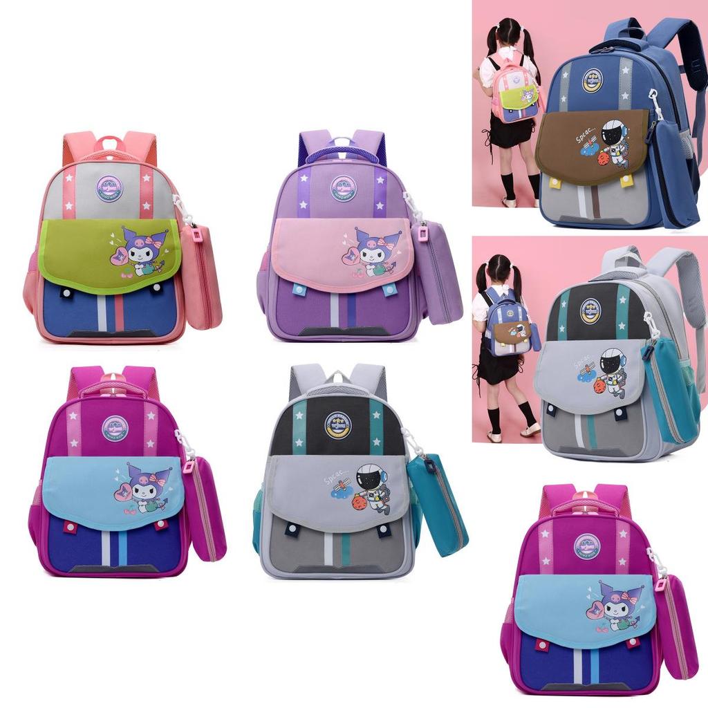 Adorable Cartoon Kids Backpack Large Capacity Lightweight Nylon School Bag