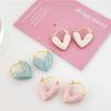 LATS 2024 New Arrival Love Heart Hoop Earrings for Women Small and Delicate Fashion Accessories Elegant Trend Zircon Party Gift