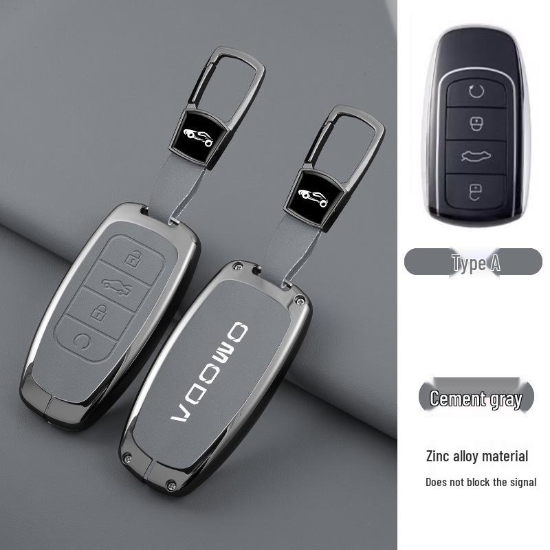 Premium Metal Protective Key Shell with Lanyard for Chery OMODA 5 - Full Coverage Key Case