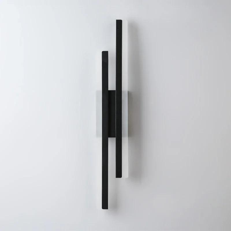 Modern LED Wall Lamp Minimalist Led Light Living Room Home Indoor Lighting Fixture Bedroom Bedside Long Strip Wall Sconces