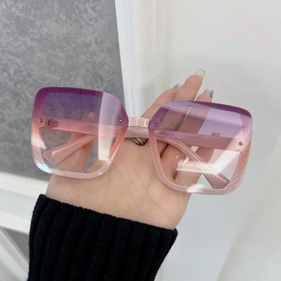 Designer Rectangle Sunglasses Women Men Trendy Brand Square Sun Glasses Female Male Big Frame Mirror Classic