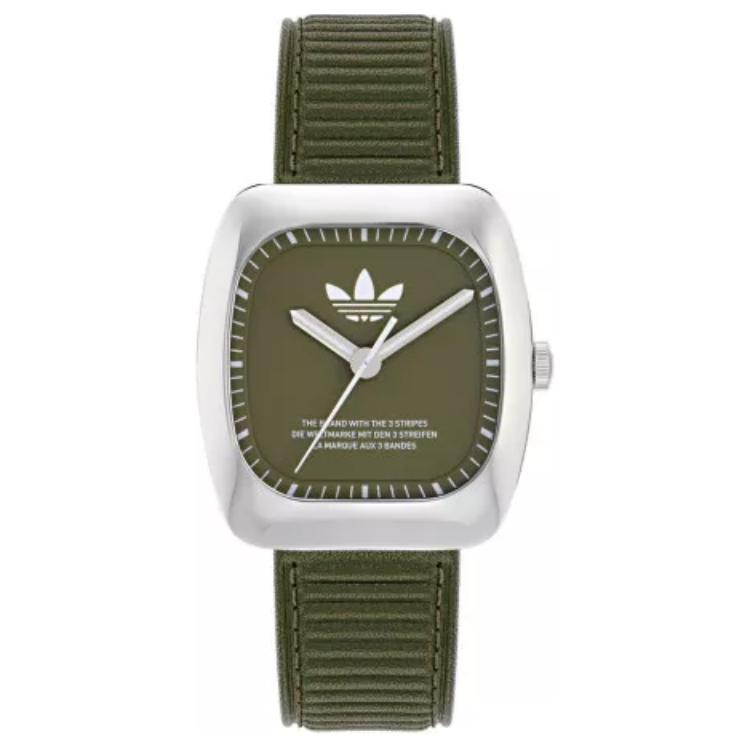 

Adidas Originals Wrist Watch Quartz Movement Leather Strap 37*40mm Green Dial Unisex 50m Water Resistant AOSY24526 Green Dial