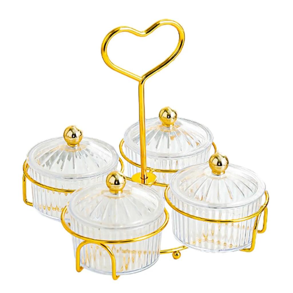 Trockenfrüchte-Tablett, Servierschalen und Griff, Gewürztablett, Dessert-Trennplatte für Kekse, Party, Nüsse, Küche, Vorspeise