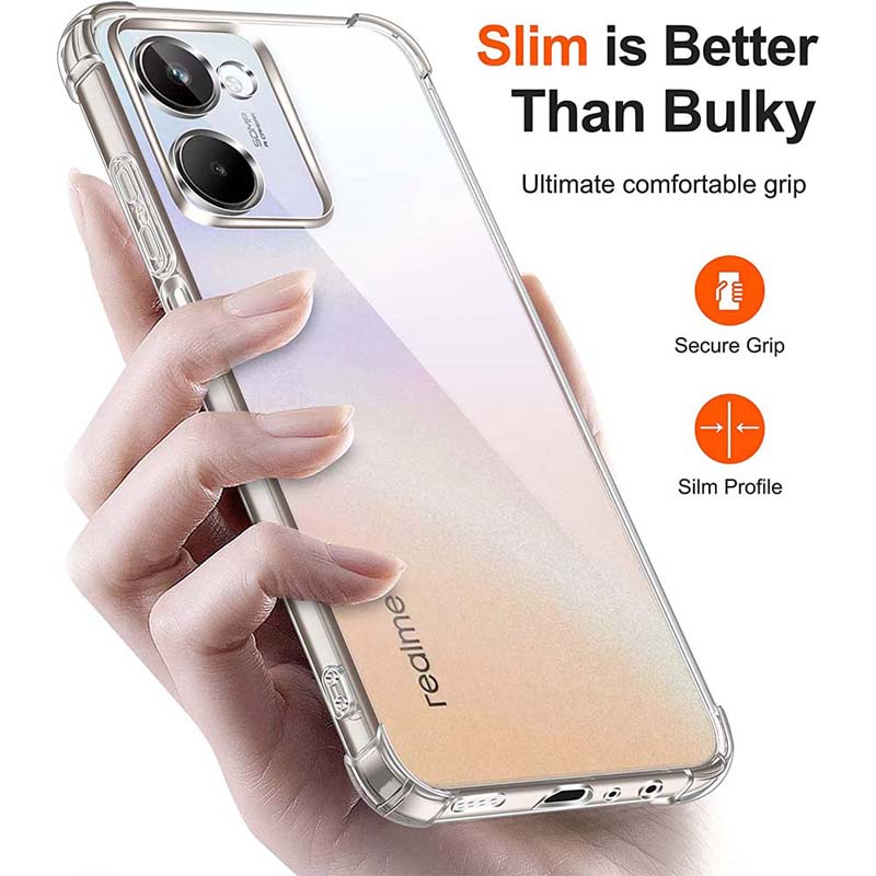 Clear Case For Realme 10 4G Realme 10 Pro Plus Thick Shockproof Soft Silicone Phone Cover for Realme 9 4G Realme 9 Pro Plus