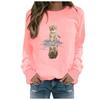  Winter Womens Casual Tops Ladies Print Sweatshirt Blouse Tee Sweater