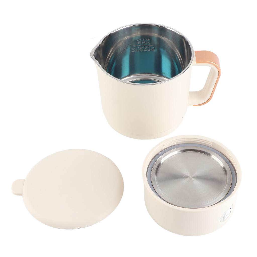 Tragbarer Wasserkocher (0,8 l, 500 W) mit abnehmbarem Sockel, schneller und sicherer intelligenter kleiner Reisewasserkocher