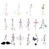 Heart Star Beaded Charm Keychains Sweet Cute Pendant Hanging Ornament Keyring Backpack Decoration for Women Girls