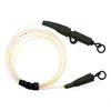Bimoo 1PC 30LB 35LB 45LB Fluoro Carbon Fused Carp Link High Carbon Carp Main Line Braided Carp Leader Trace with Terminal Swivel