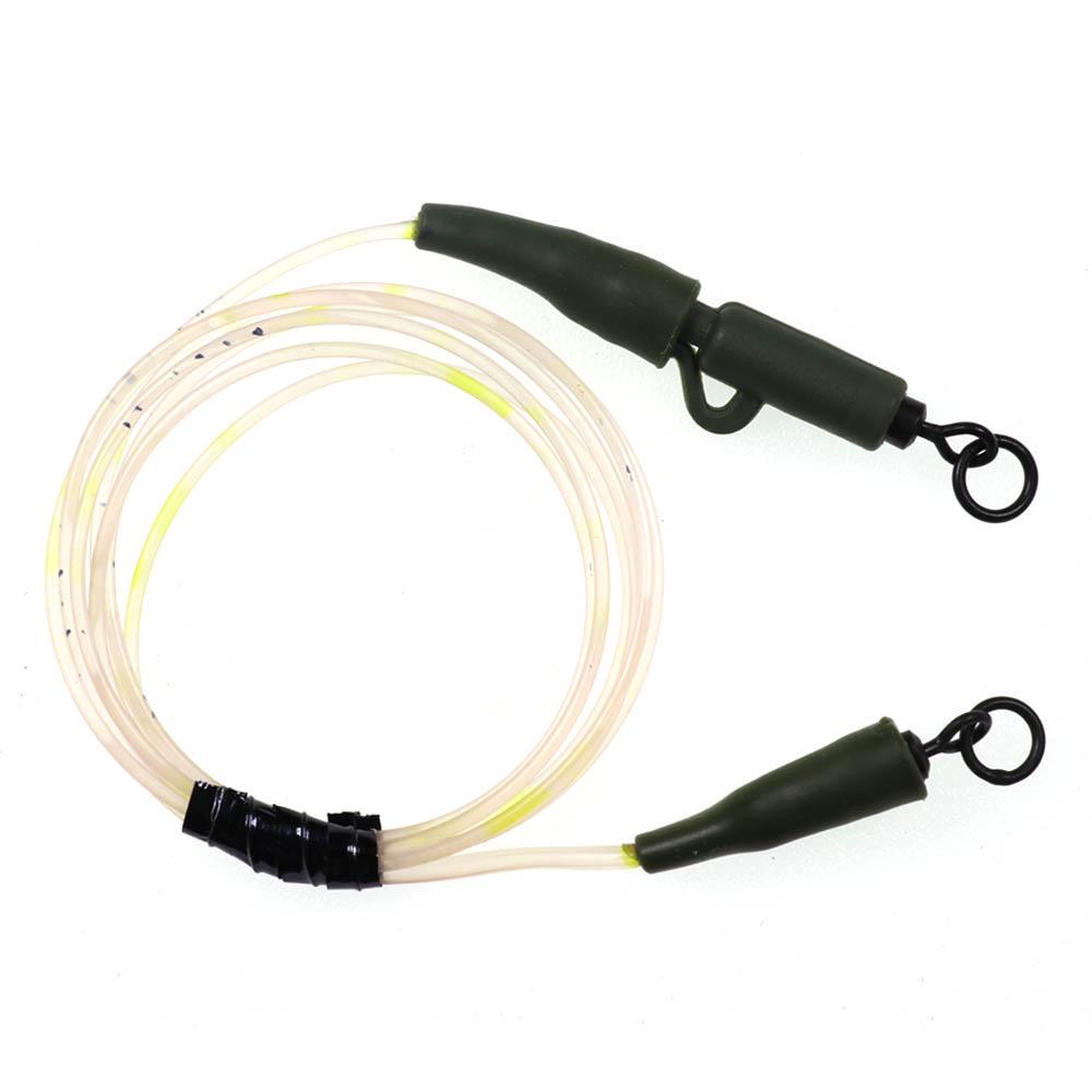 Bimoo 1PC 30LB 35LB 45LB Fluoro Carbon Fused Carp Link High Carbon Carp Main Line Braided Carp Leader Trace with Terminal Swivel
