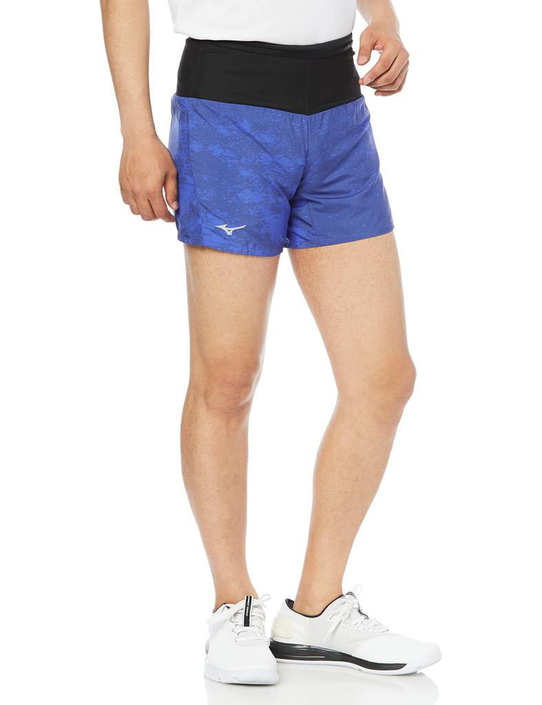 Mizuno Running Wear Pants Graphic Shorts 360 Degree Pocket Storage Old Model Violet Blue S Multi-Pocket Men's (J2MB1520)