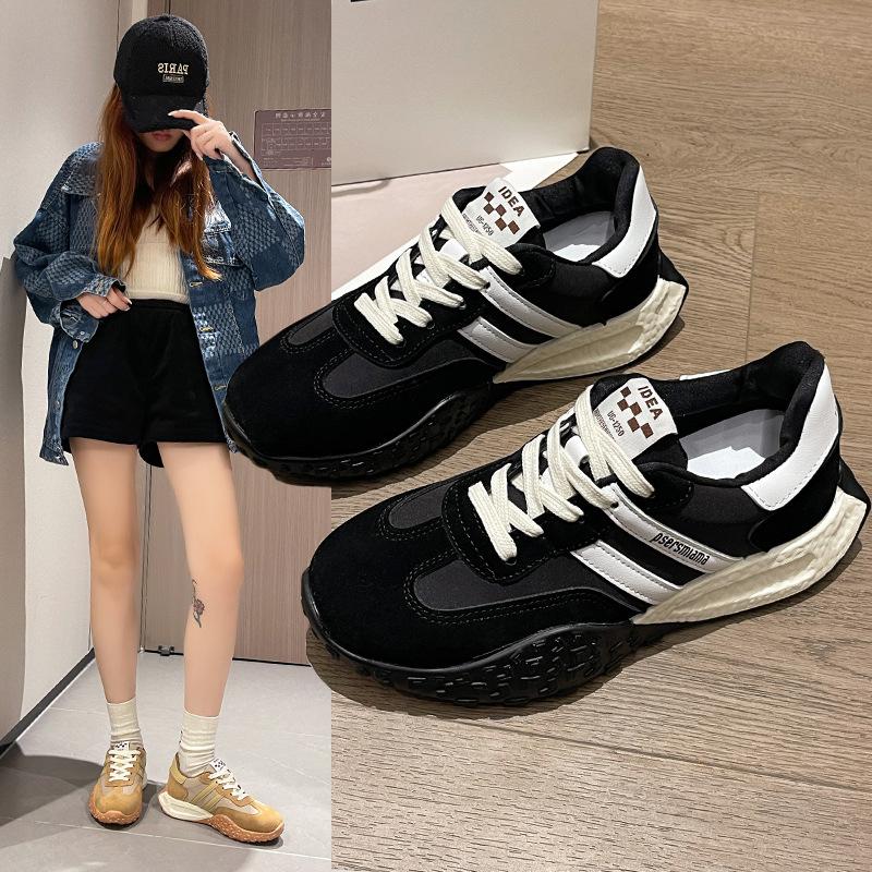 Forrest Gump Shoes Women's Singles Shoes Women's Casual Breathable Sports Shoes Versatile Women's Shoes Thick Soled Dad Shoes
