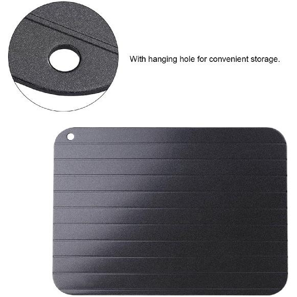 Defrosting Tray for Frozen Meat, 9 x 6inch Large Rapid Defrosting Tray Thawing Tray Metal Aluminum Fast Food Meat Defrosting Thawing Tray, Quick