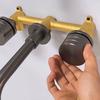 Grey Bathroom Faucet Brush Gold basin faucet Brass widespread faucet Tap luxury Basin Mixer Hot And Cold shower room sink Faucet