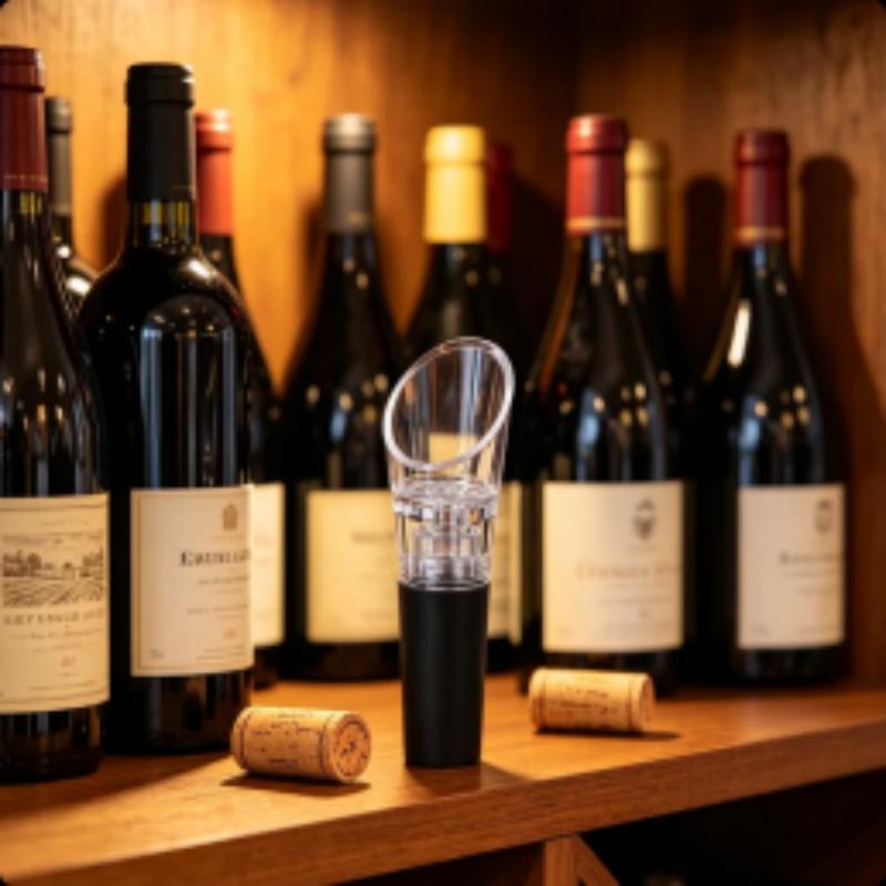 Aerador de Vinho Bico Dosador Com Rolha a Vácuo Aerador de Ar para Vinho e Bomba Conservadora de Vinho Conjunto Aerar, Apreciar e Conservar Vinho