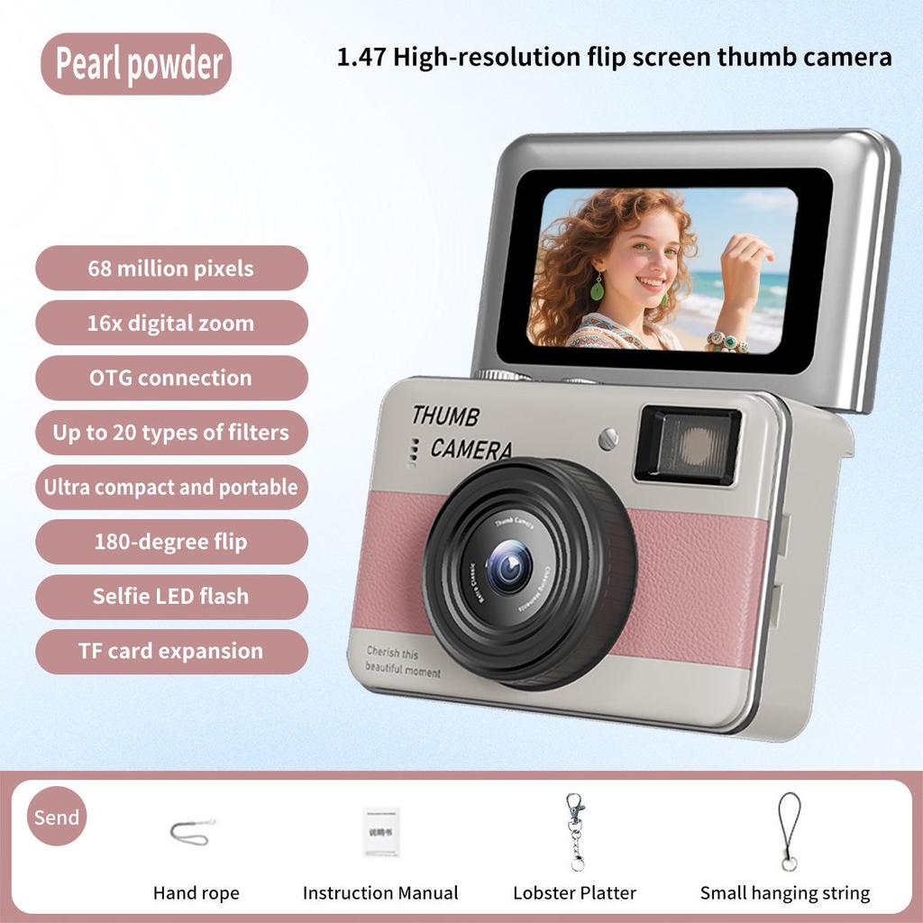 1080P HD Mini Flip Screen Camera: Wearable Compact Camcorder for Teens