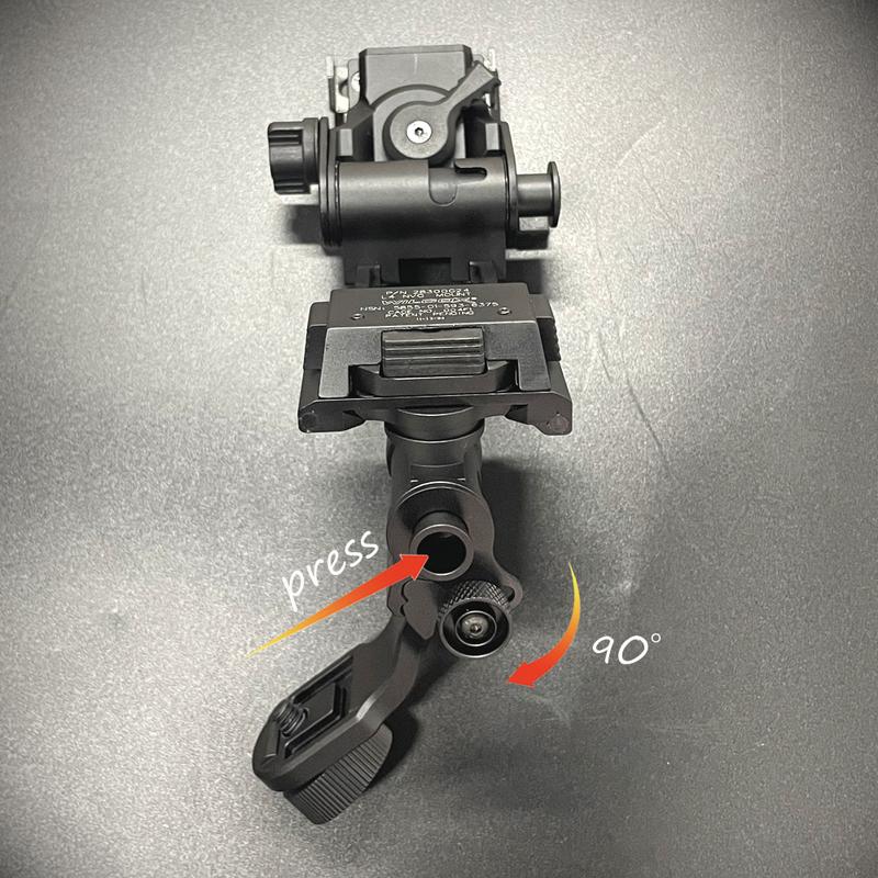 Metal J Arm NVG Mount Helmet Bracket Adapter PVS14 Night Vision Goggles Dovetail Binocular Bridge for Wilcox L4G24 AN/PVS-14
