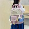 Children's Cartoon Color Block Small Backpack Kindergarten Schoolbag