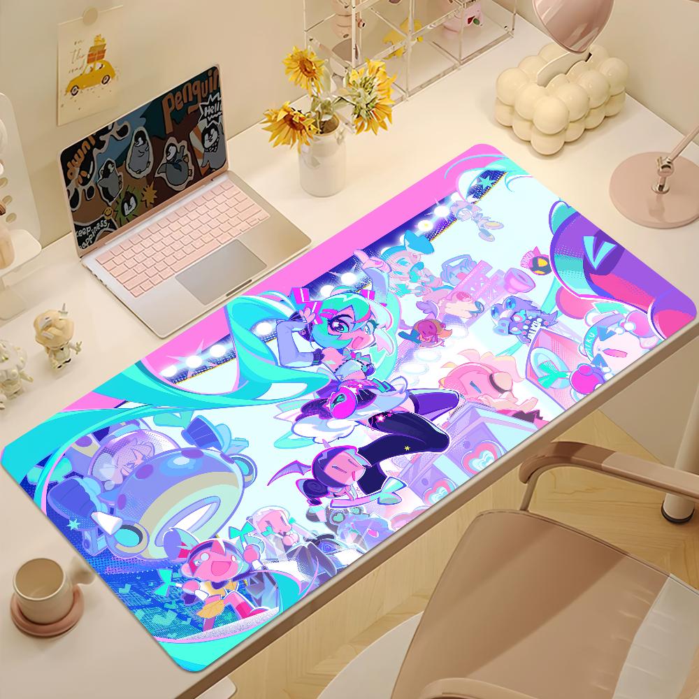 Virtual Kawaii Japanese Mmiku Cute Mouse Pad Desk Mat Large Nonslip Antifray Keyboard Ergonomic Office Rubber Pc Home Custom