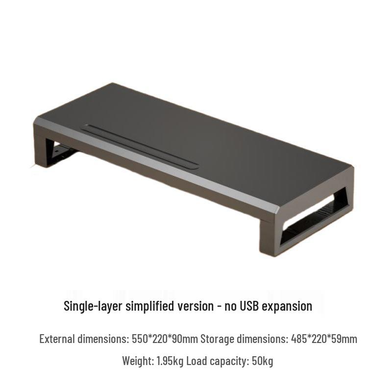 Gecko USB-C Dual-Layer Monitor Riser with Charging Expansion