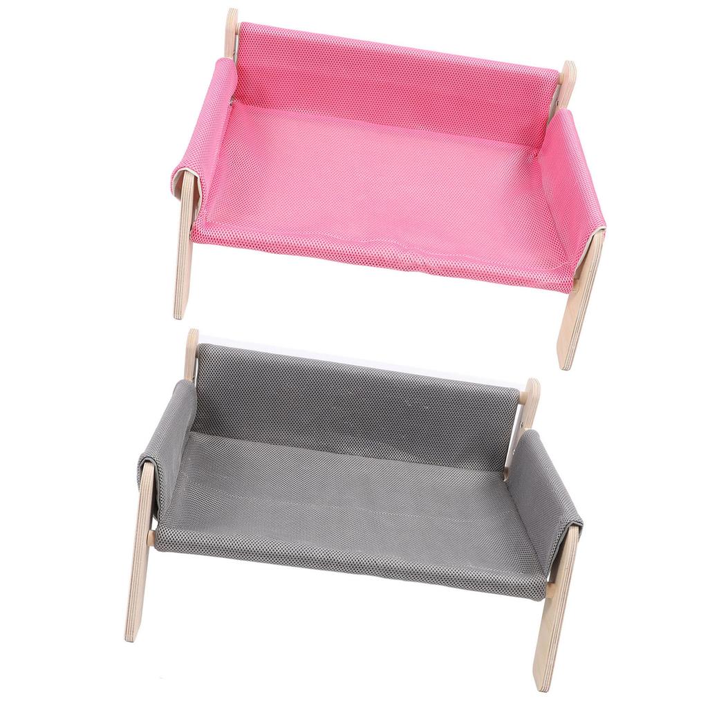 Pet Couch Bed Pine Wood Stylish Look Versatile Anxiety Relief Elevated Cat Dog Sofa Bed for Home Ind