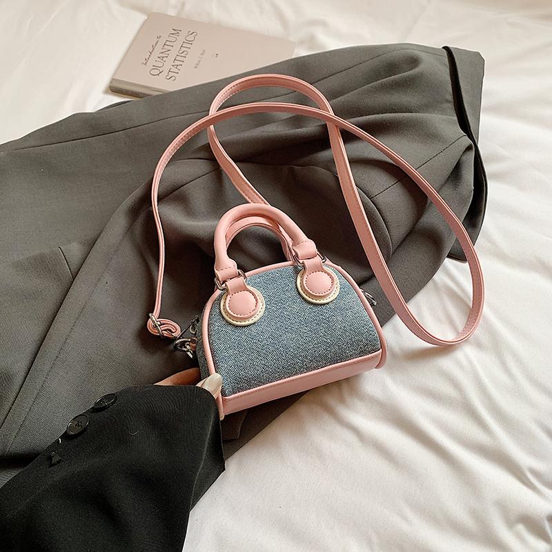 Contrast Color Leather Crossbody Bag 2026 New Mini Purse Cute Trend Lady Lipstick Bag Versatile Shoulder Phone Bag Day Clutches