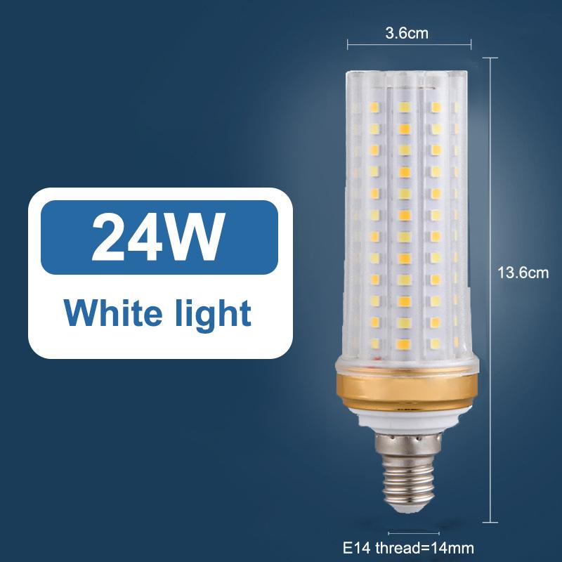 Brightness E27 E14 Led Bulb Corn Lighting Lamp 12W 16W 24W 2835 Smd Lamps 110V 220V Home Decor Replace Halogen Lights White