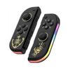 BT 5.2 RGB LED Switch L/R JoyCon Gamepad for Nintendo Switch/Lite/Oled JoyCon Gamepads Joystick with Dual Vibration(Black Golden)