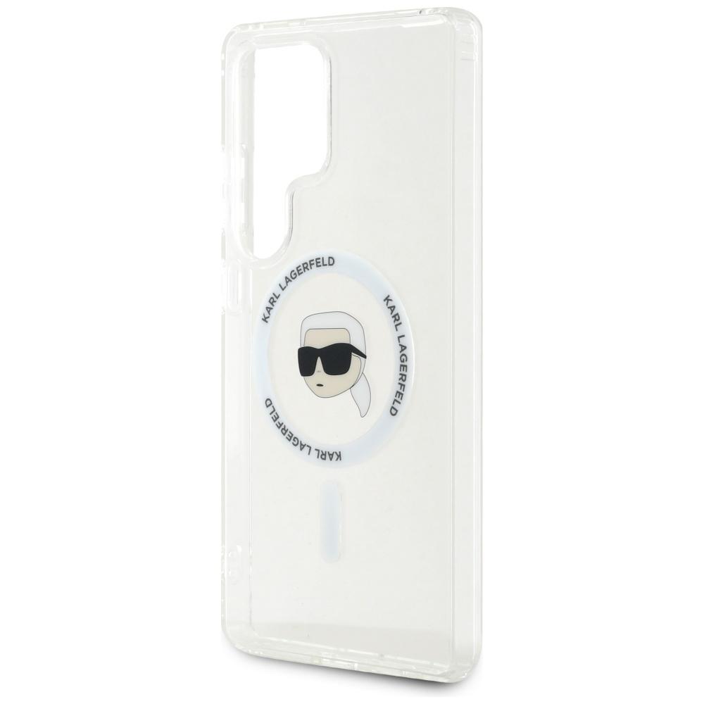 Karl Lagerfeld Button Karl Head Case     Printed Logo Magsafe For Samsung Galaxy S25 Ultra White