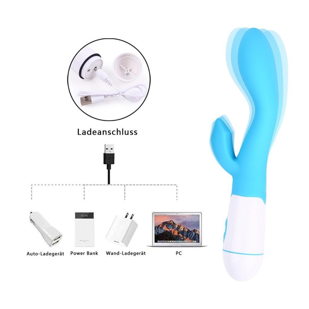 30-Frequency Vibrator Women's Silicone Fashion G-Spot Double Shock AV Stick Handheld Masturbation Massager Adult Sex