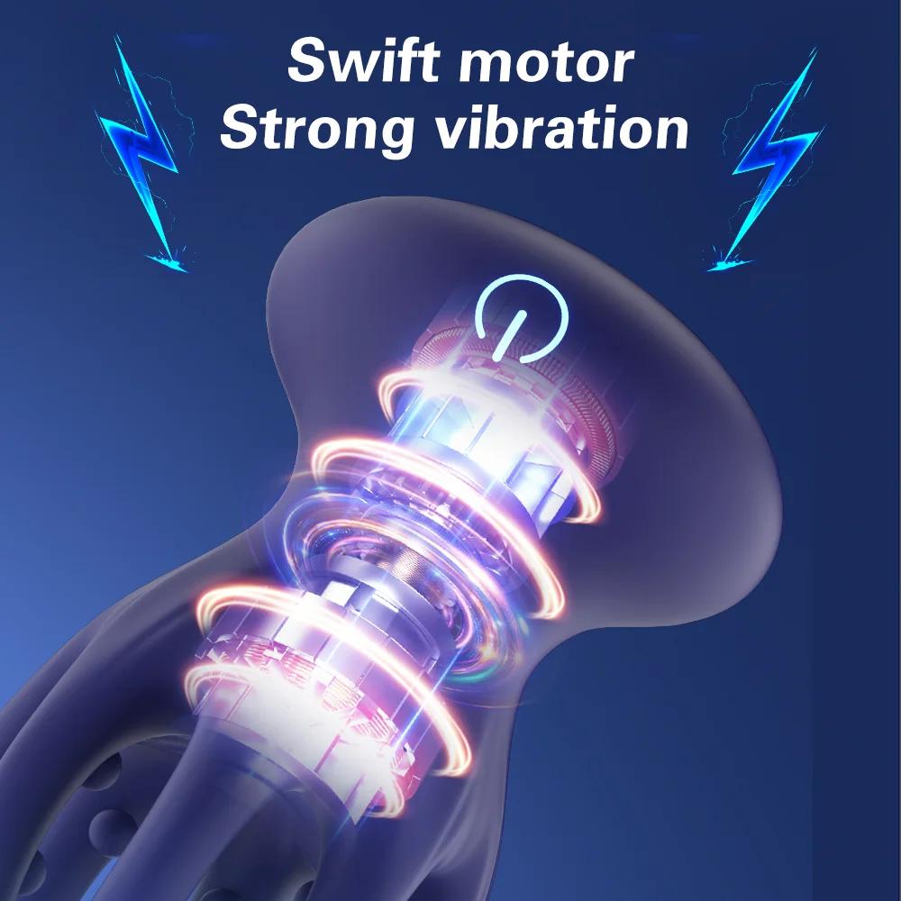 Sex Male Glan Masturbator Vibrator Penis Glan Testicle Massage Trainer Delay Ejaculation Silicone Sex Toys Adult Goods for Men