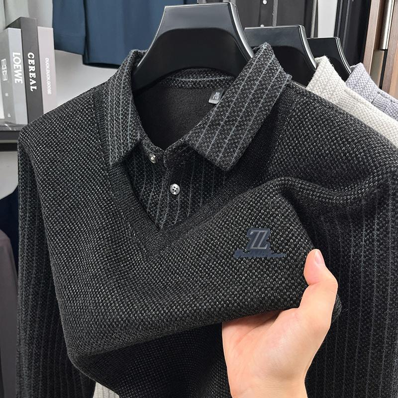 

Men s Lapel Hoodie Fake Two Piece Winter Arrival Letter Print Long Sleeve Fashion Business Leisure Men sWear 4XL чорний