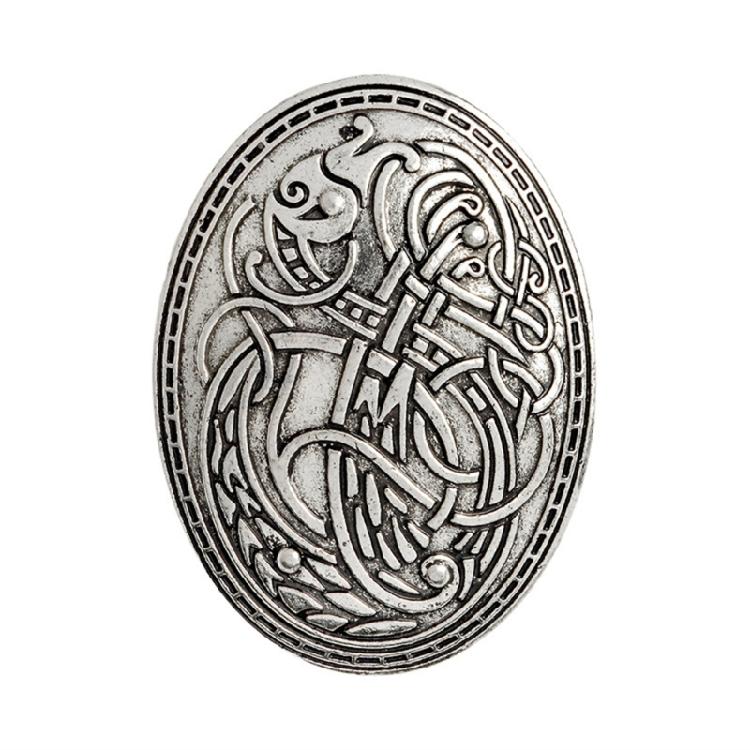 Scandinavian Shield Brooch Scandinavian Wolf Lapel Pin Metal Brooches for Women Suit