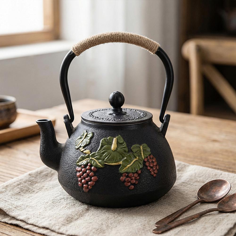 Handmade Iron Tea Pot Japanese Style Cast Iron Water Heater Tea Brewing Home Use Tea Pot Tea Set From Mainland China