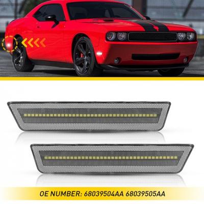 For 2008-2014 Dodge Challenger Rear LED Bumper Side Marker Light Lamp White 2x A