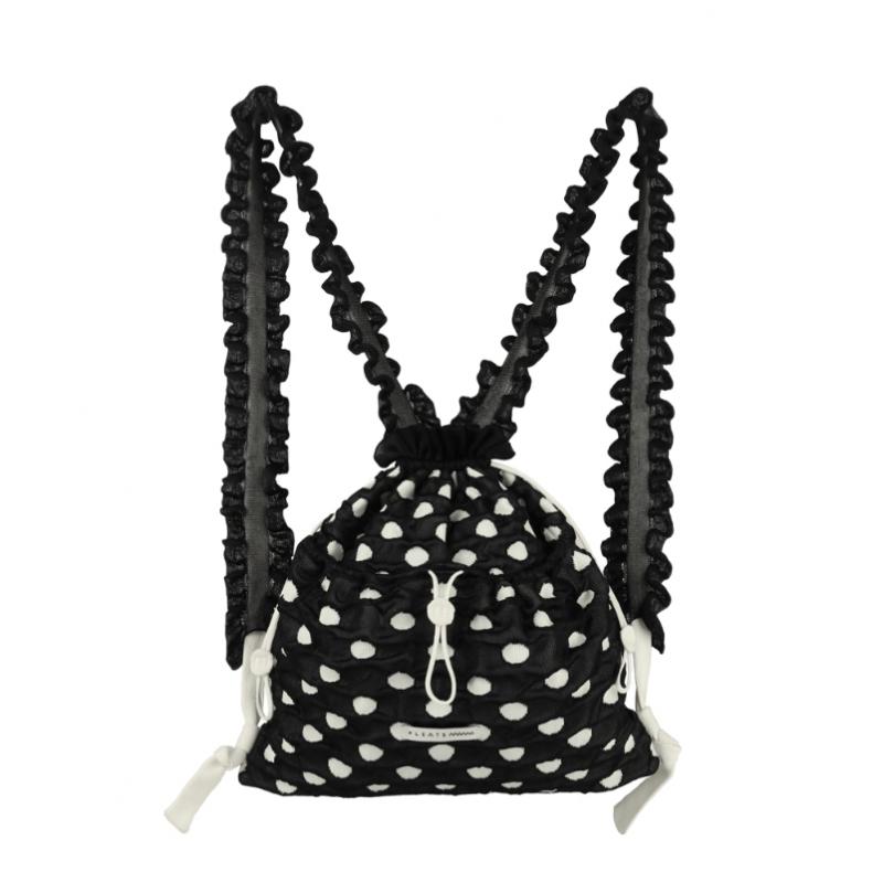 Pleatsmama Mochila de Bolinhas Pretas