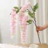 Long Branches Artificial Flower 5 Fork Wisteria Vine Flower Greenery Silk Flower String  Garden