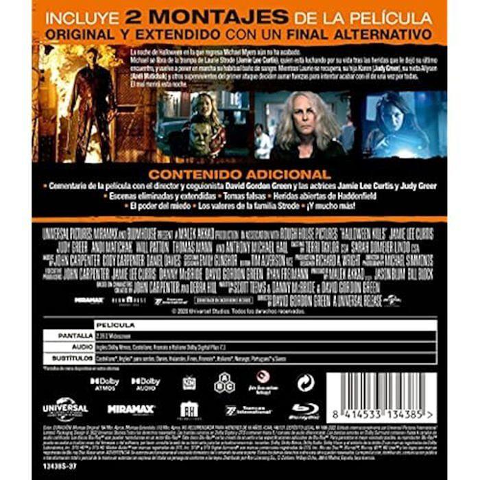 Halloween kills - universal studios - blu-ray - édition spéciale - film d'horreur - qualité hd