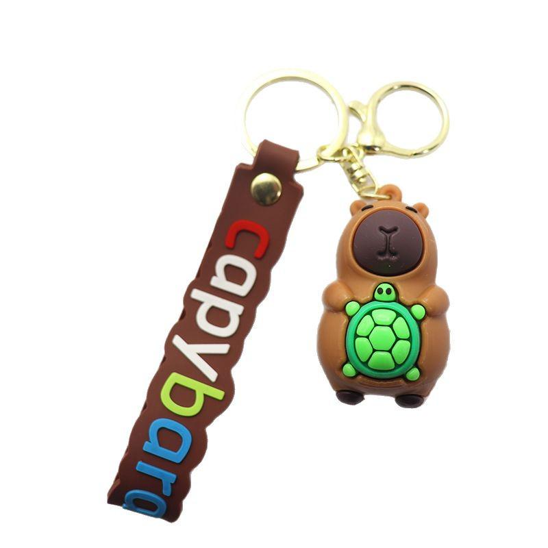 Chaveiro Pingente de Pelúcia Capivara - Fofo Ornamento de Casal, Prêmio de Máquina de Garra, Pequeno Presente