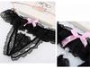Sexy Bra and Shorts Lace Bra and Underwear for Set [ONE LADY] See-through T-back Set, Shorts, Women, See-through Lingerie, 2-Piece (Black (Pearl),