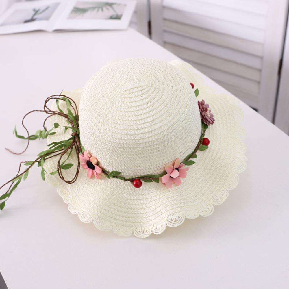Fishing Cap Beachside Sun Hat Sunscreen Summer Beach Hat Casual Flower Lafite Straw Hat Climbing