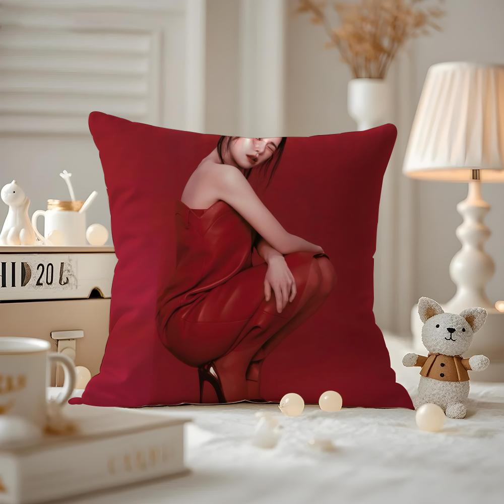 Lim Jiyeon Actress Cushion Cover Pattern Printed Pillowcase For Living Room Sofa Cushion Cover & Bedroom Decor